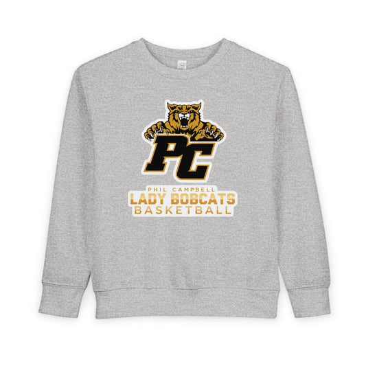 Toddler Crewneck Sweatshirt \ Phil Campbell Bobcats Basketball \ PCBBKG1