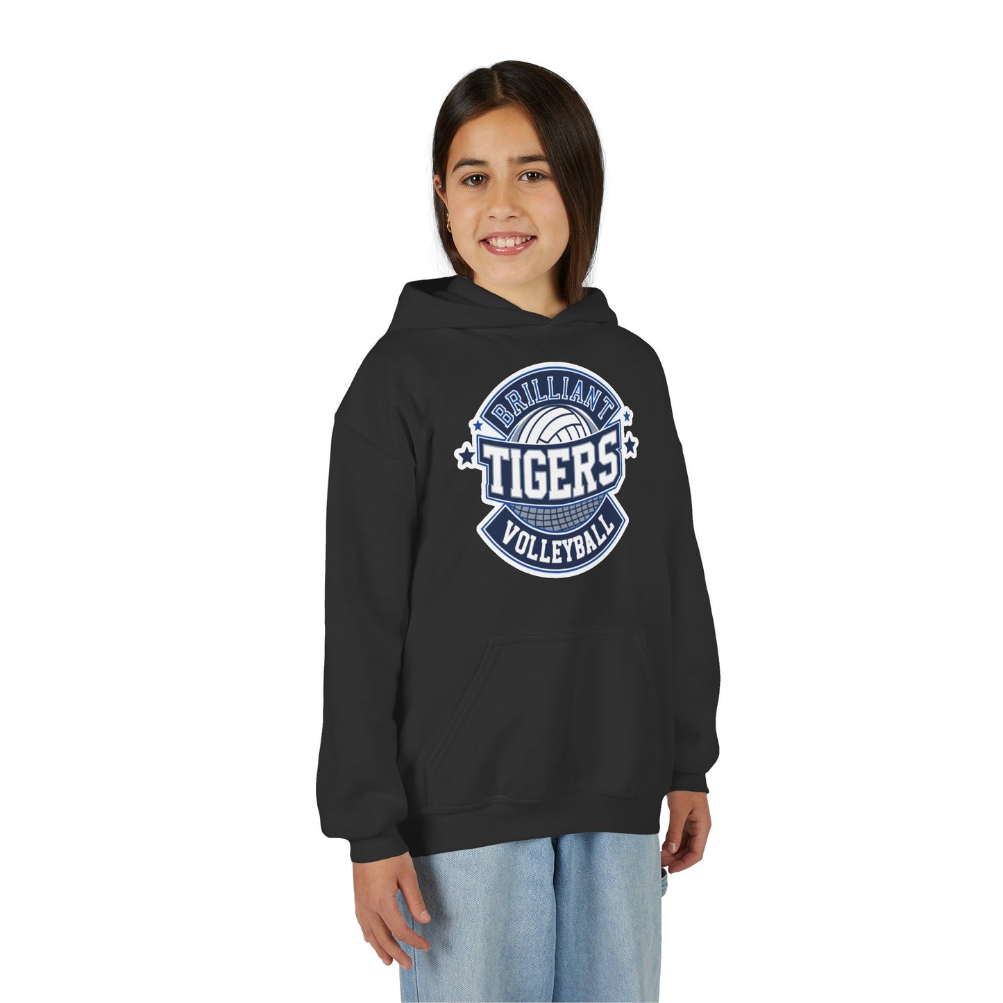 Youth Hoodie Sweatshirt \ Brilliant Tigers Volleyball \ BTV1