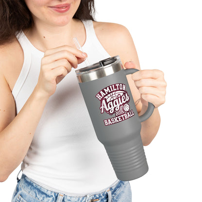 40oz Insulated Tumbler \ Hamilton Aggies Basketball \ HABBG1