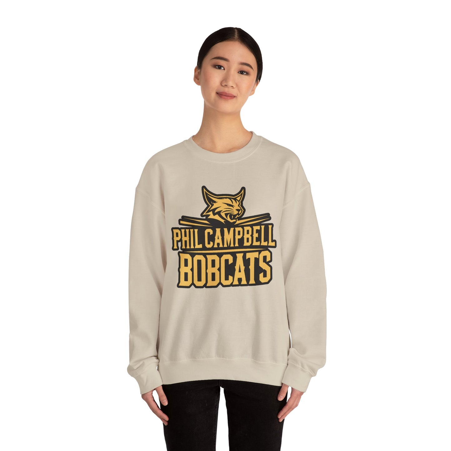 Adult Crewneck Sweatshirt \ Phil Campbell Bobcats \ PCB2