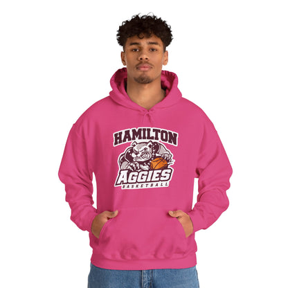Adult Hoodie Sweatshirt \ Hamilton Aggies Basketball \ HABB1