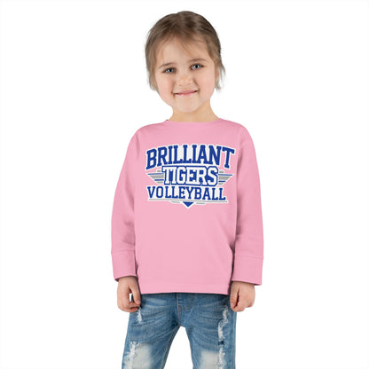 Toddler Long Sleeve Tee \ Brilliant Tigers Volleyball \ BTV2