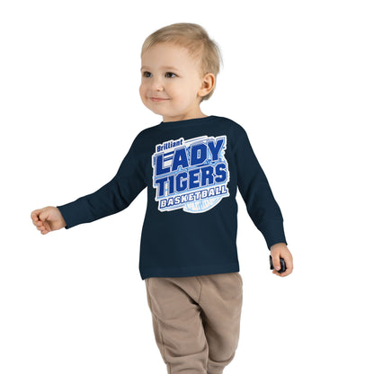 Toddler Long Sleeve Tee \ Brilliant Tigers Basketball \ BTBKG2