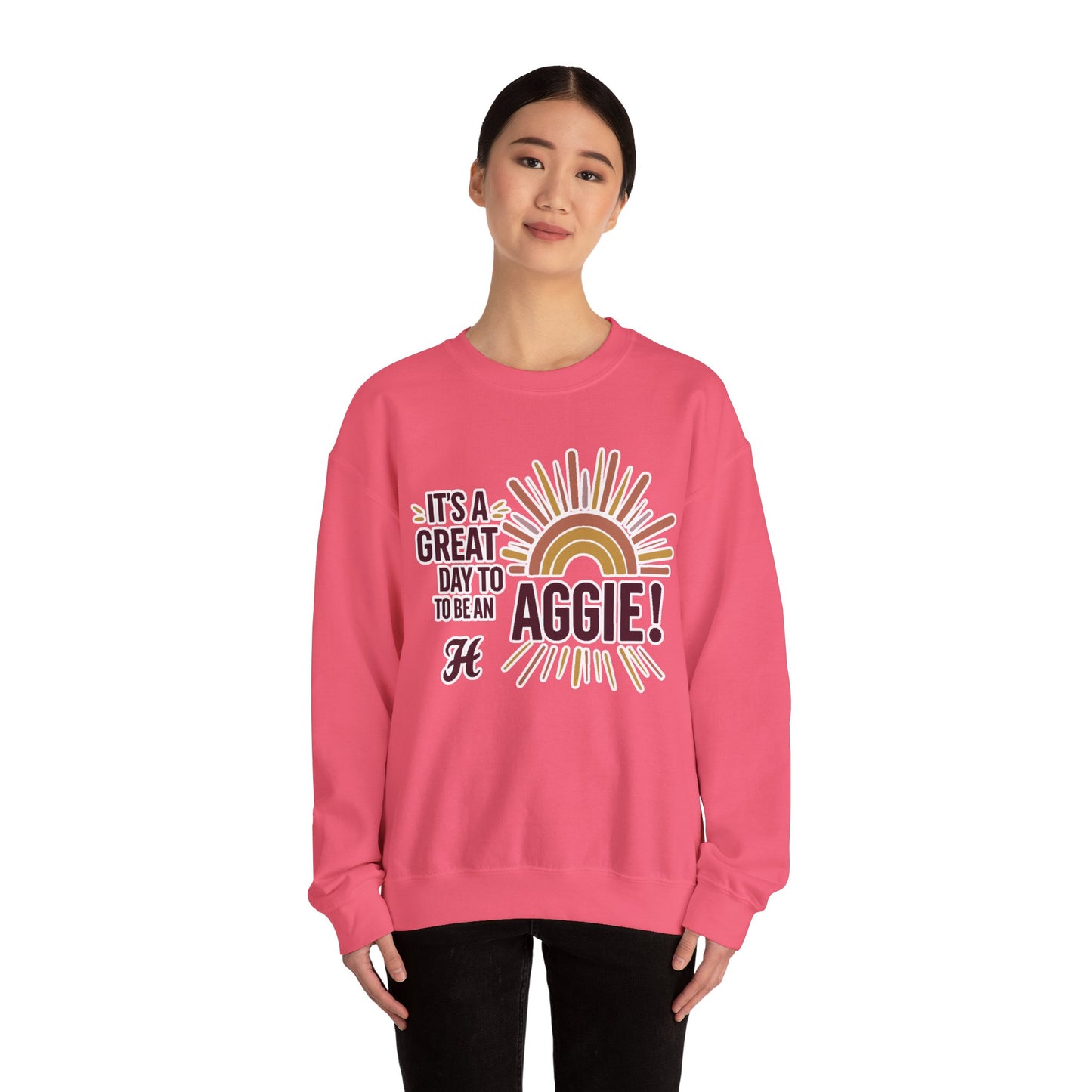 Adult Crewneck Sweatshirt \ It's a Great Day to be an Aggie! \ GDA1