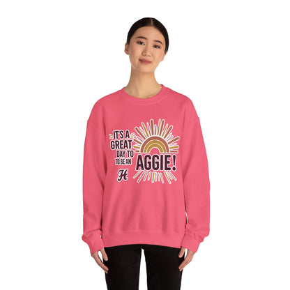 Adult Crewneck Sweatshirt \ It's a Great Day to be an Aggie! \ GDA1