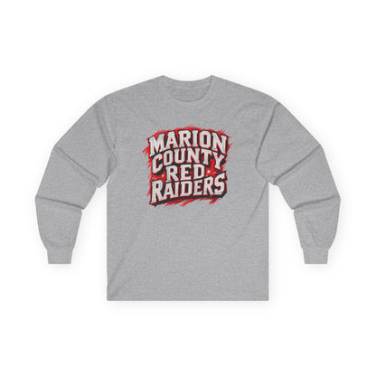 Adult Long Sleeve Tee \ Marion County Red Raiders \ MC1