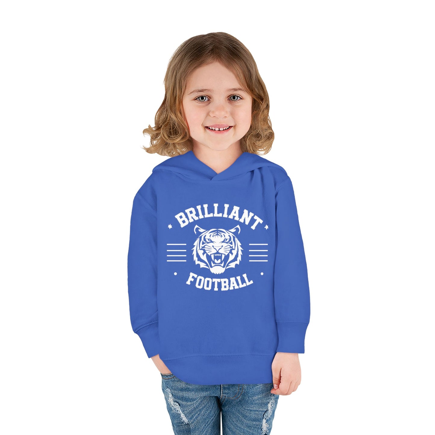 Toddler Hoodie Sweatshirt \ Brilliant Tigers Football \ BTF2
