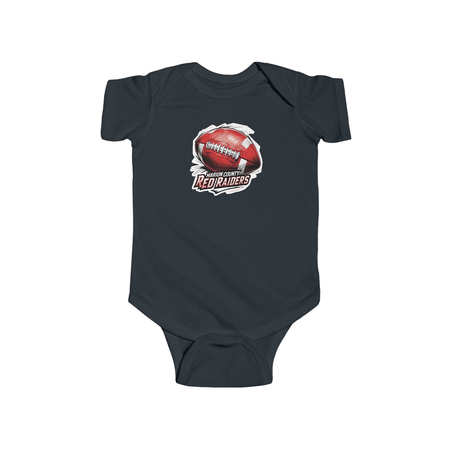 Short Sleeve Baby Bodysuit \ Marion County Red Raiders Football \ MCF1
