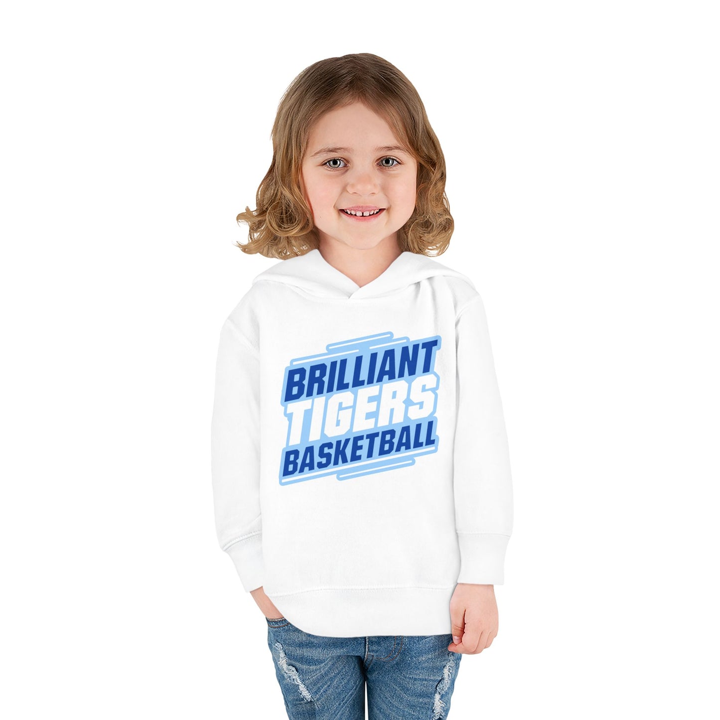 Toddler Hoodie Sweatshirt \ Brilliant Tigers Basketball \ BTBK2