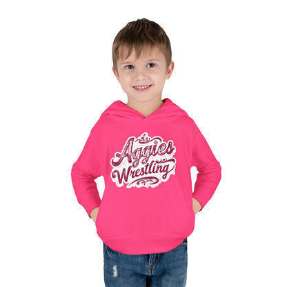 Toddler Hoodie Sweatshirt \ Hamilton Aggies Wrestling \ HAWG2