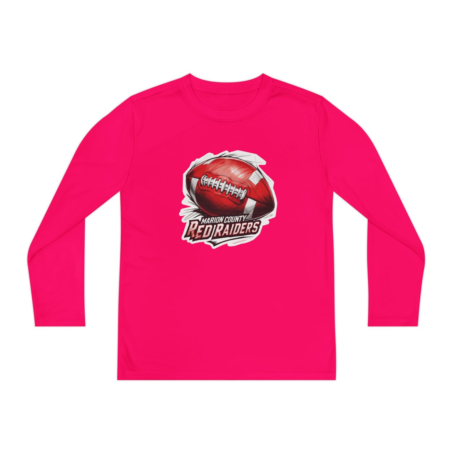Youth Long Sleeve Tee \ Marion County Red Raiders Football \ MCF1