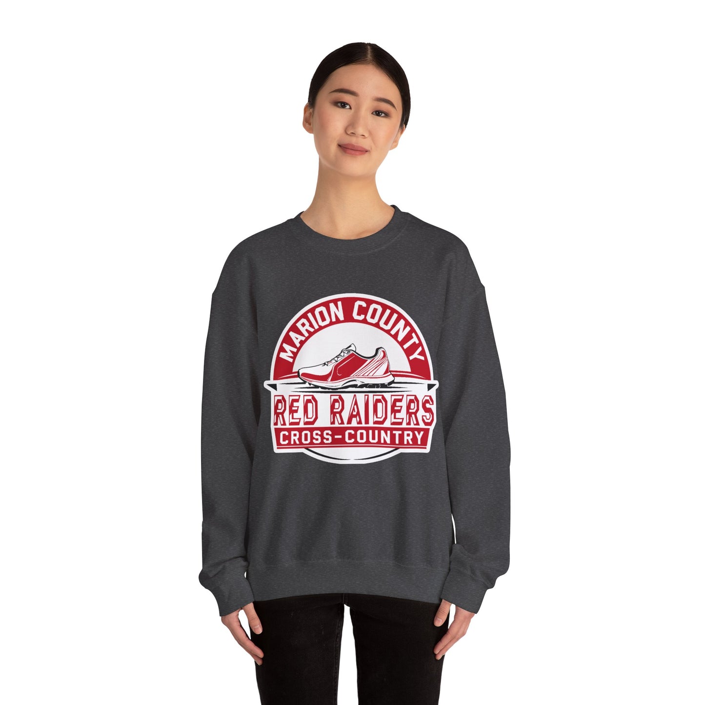 Adult Crewneck Sweatshirt \ Marion County Red Raiders Cross-Country \ MCCC1