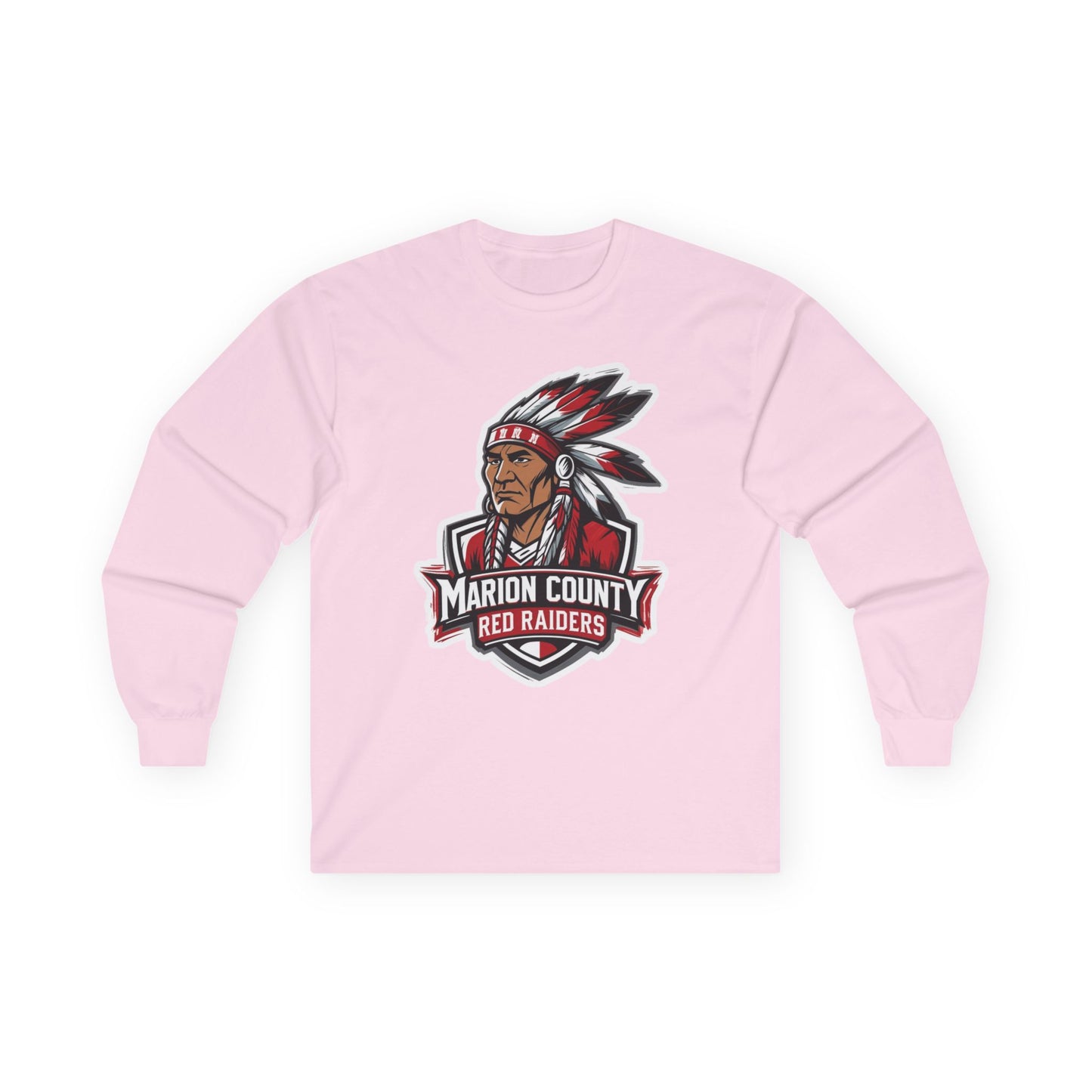Adult Long Sleeve Tee \ Marion County Red Raiders \ MC2