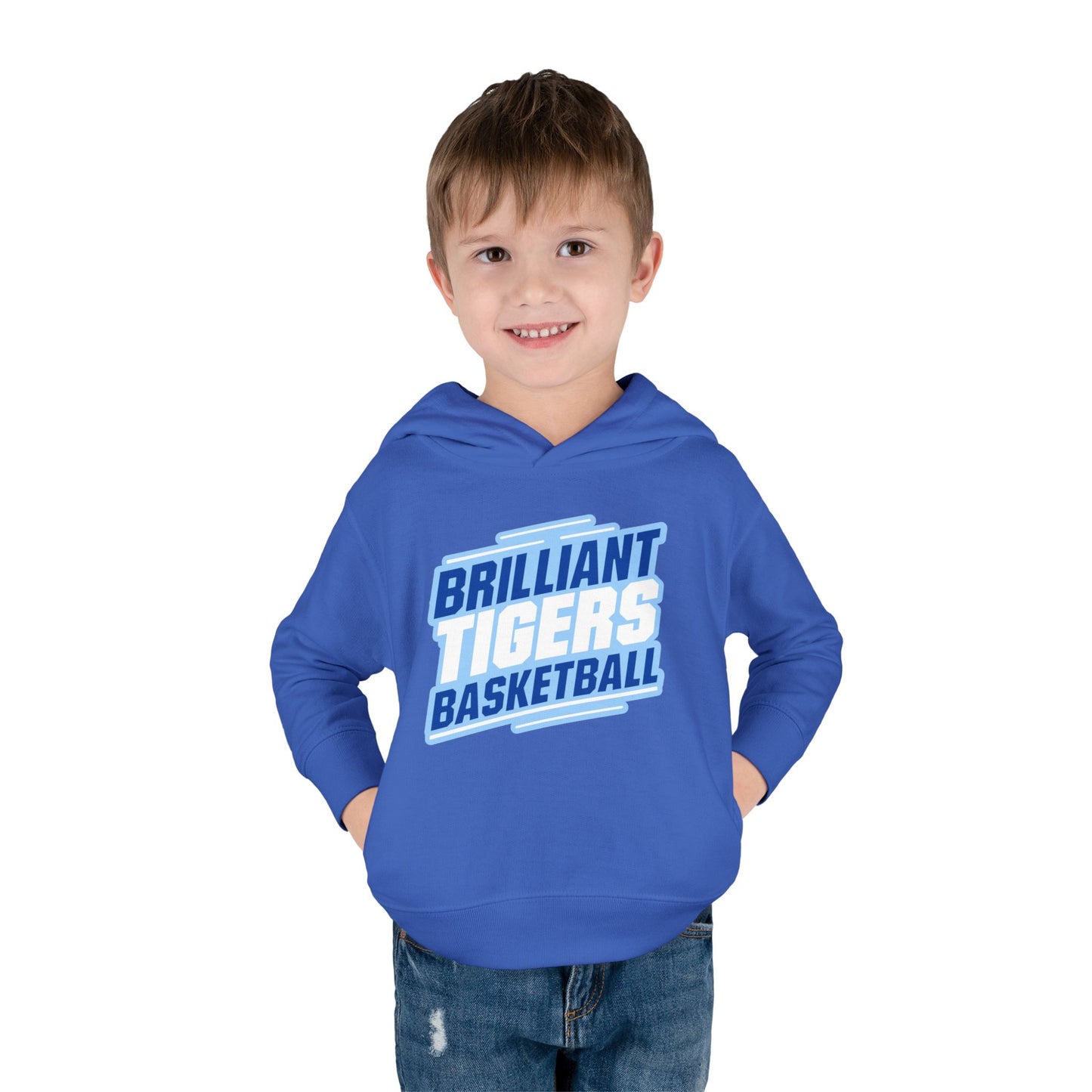 Toddler Hoodie Sweatshirt \ Brilliant Tigers Basketball \ BTBK2