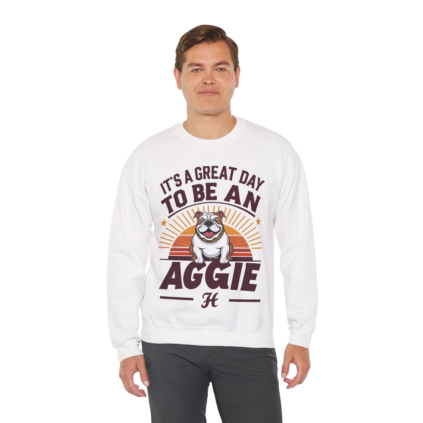 Adult Crewneck Sweatshirt \ It's a Great Day to be an Aggie! \ GDA3