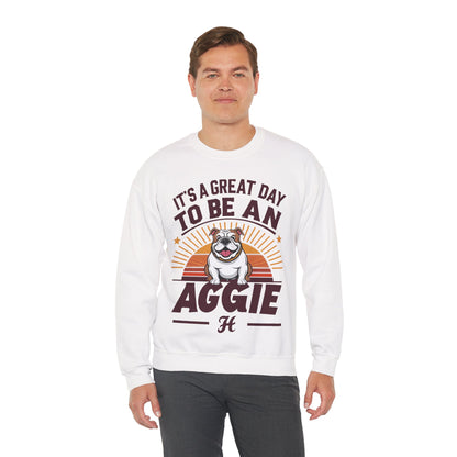 Adult Crewneck Sweatshirt \ It's a Great Day to be an Aggie! \ GDA3