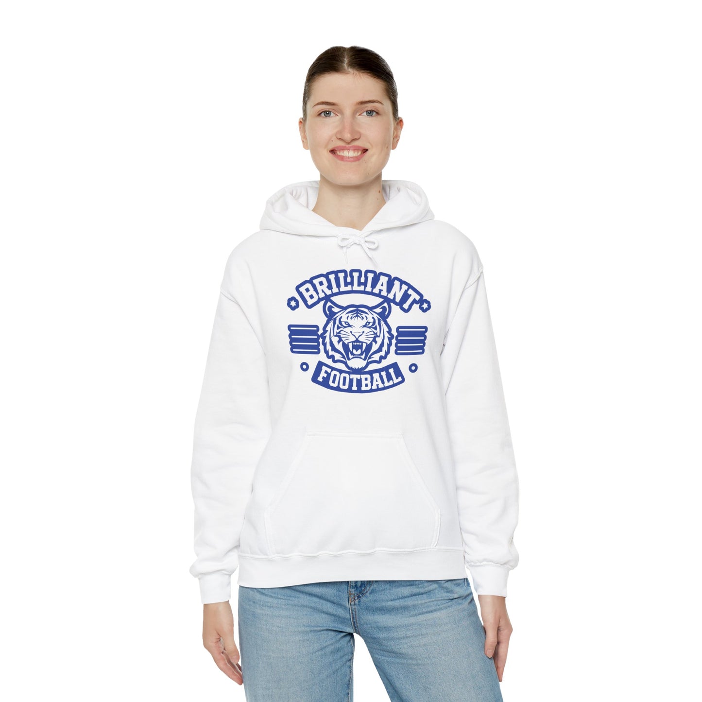 Adult Hoodie Sweatshirt \ Brilliant Tigers Football \ BTF2