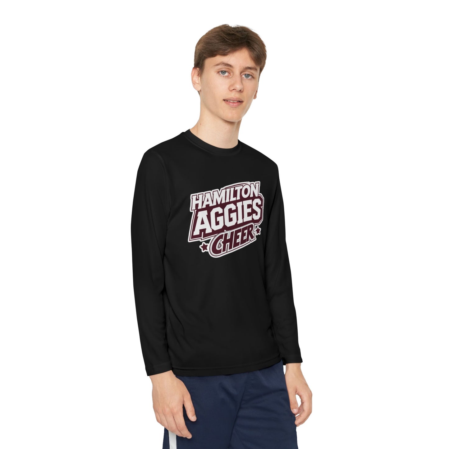 Youth Long Sleeve Tee \ Hamilton Aggies Cheer \ HAC1