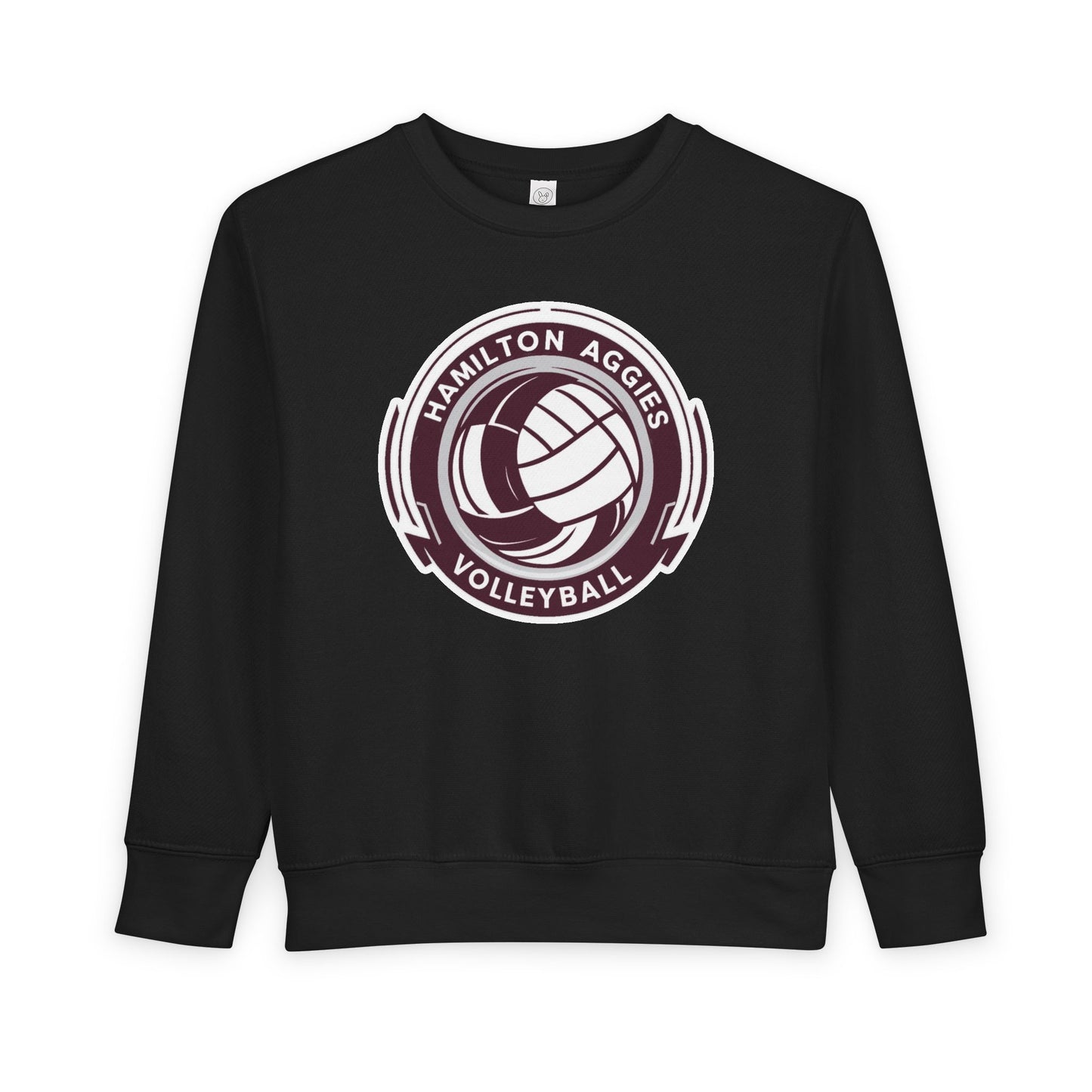 Toddler Crewneck Sweatshirt \ Hamilton Aggies Volleyball \ HAV1