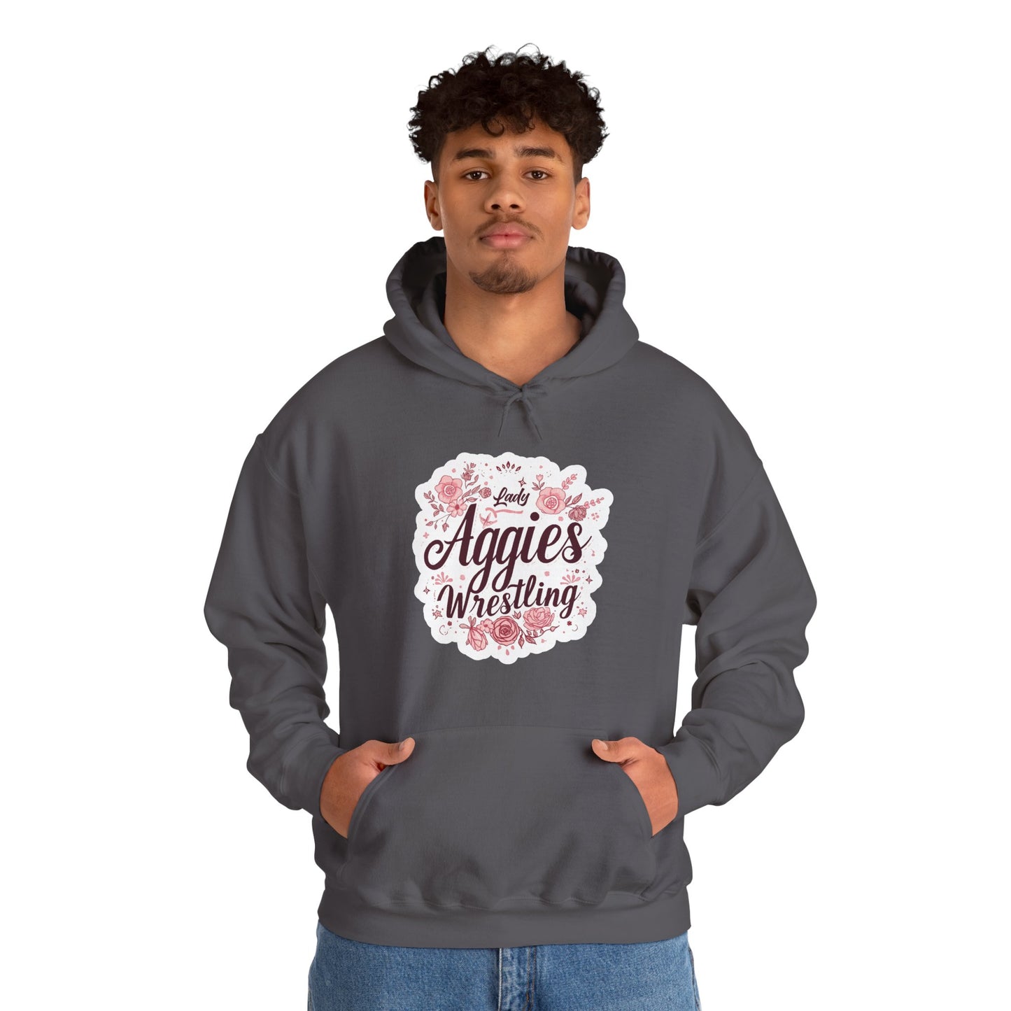 Adult Hoodie Sweatshirt \ Hamilton Aggies Wrestling \ HAWG1