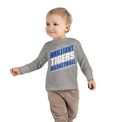Toddler Long Sleeve Tee \ Brilliant Tigers Basketball \ BTBK2