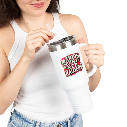 40oz Insulated Tumbler \ Marion County Red Raiders \ MC1