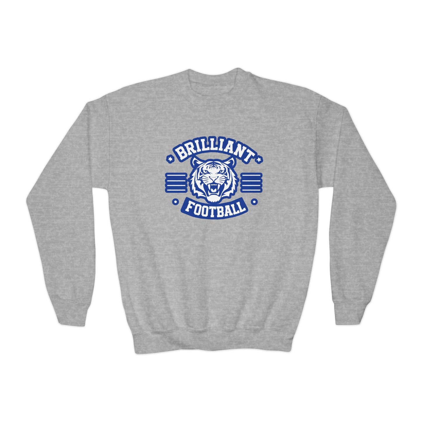 Youth Crewneck Sweatshirt \ Brilliant Tigers Football \ BTF2