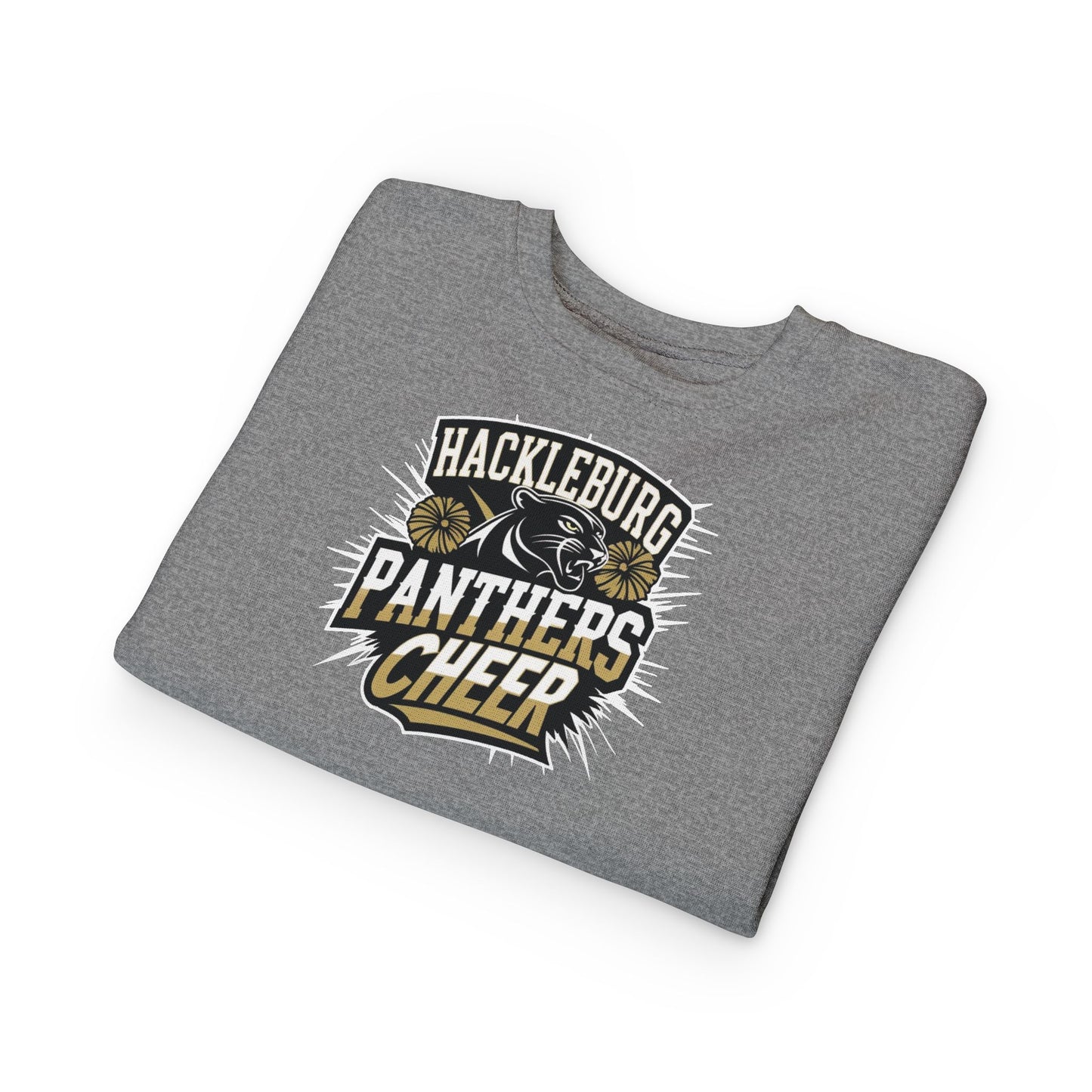 Toddler Crewneck Sweatshirt \ Hackleburg Panthers Cheer \ HPC1