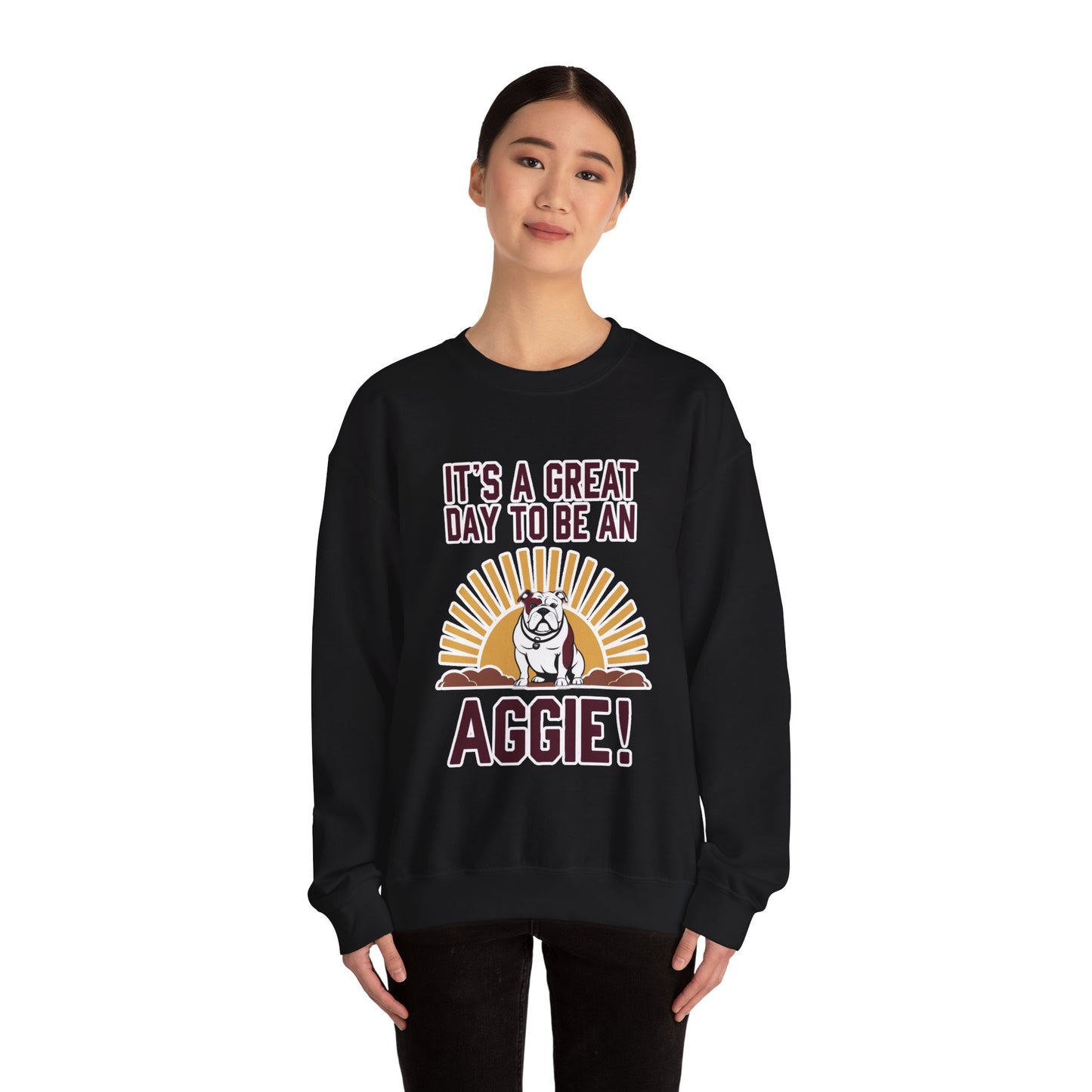 Adult Crewneck Sweatshirt \ It's a Great Day to be a Aggie! \ GDA4
