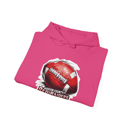 Adult Hoodie Sweatshirt \ Marion County Red Raiders Football \ MCF1