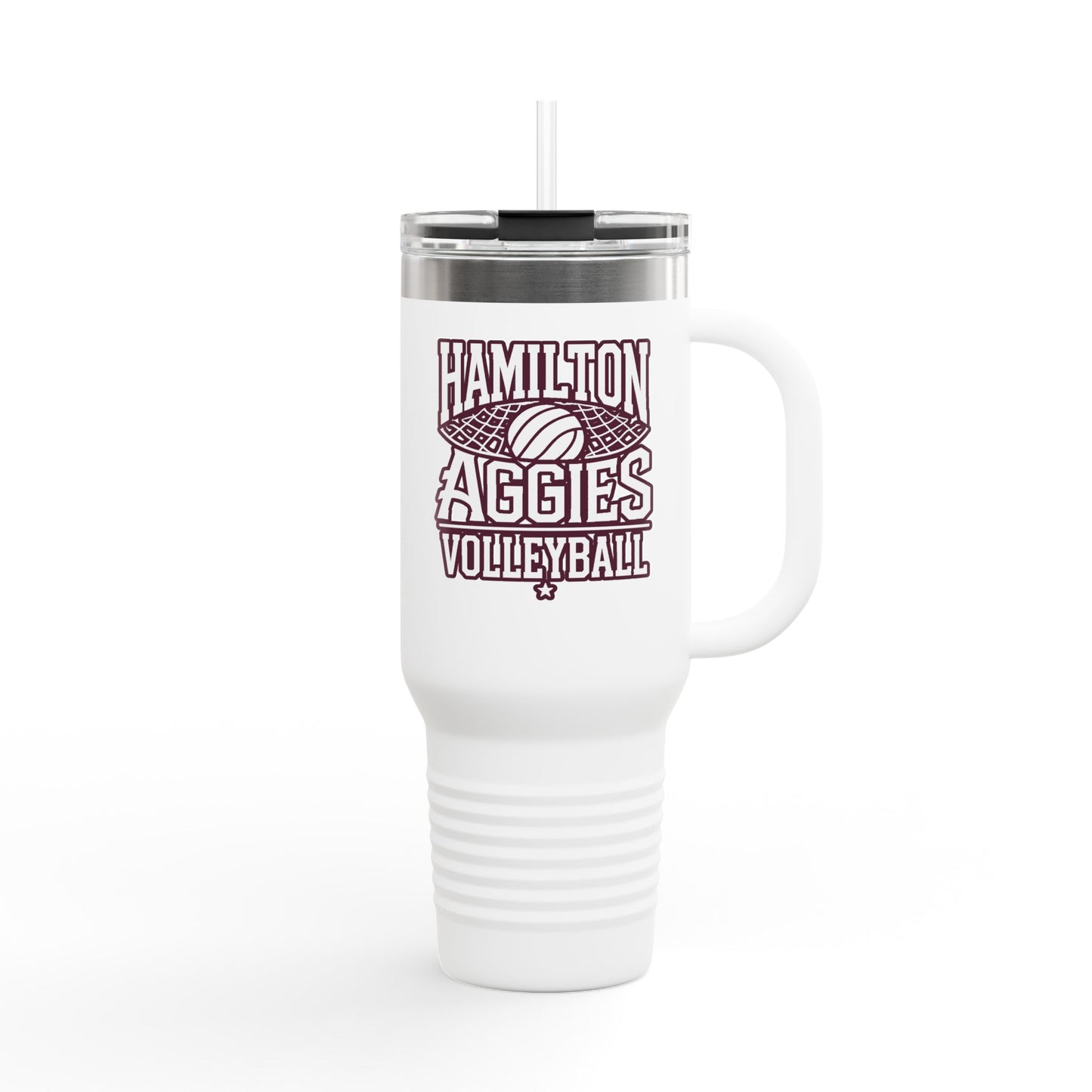 40oz Insulated Tumbler \ Hamilton Aggies Volleyball \ HAV2