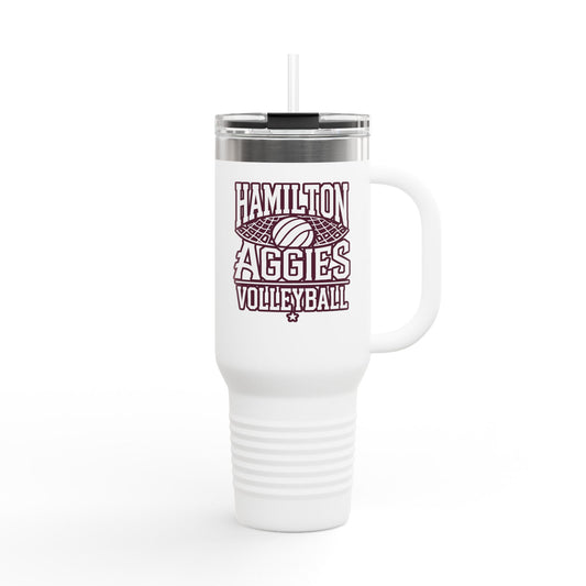 40oz Insulated Tumbler \ Hamilton Aggies Volleyball \ HAV2