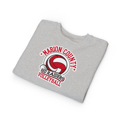 Toddler Crewneck Sweatshirt \ Marion County Red Raiders Volleyball \ MCV1