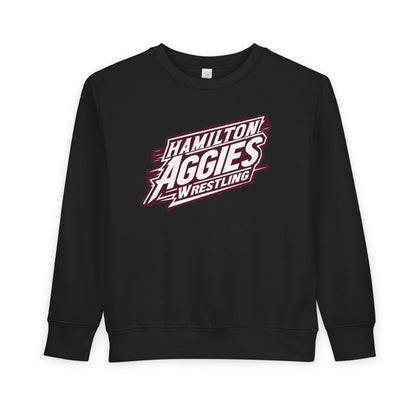 Toddler Crewneck Sweatshirt \ Hamilton Aggies Wrestling \ HAW1