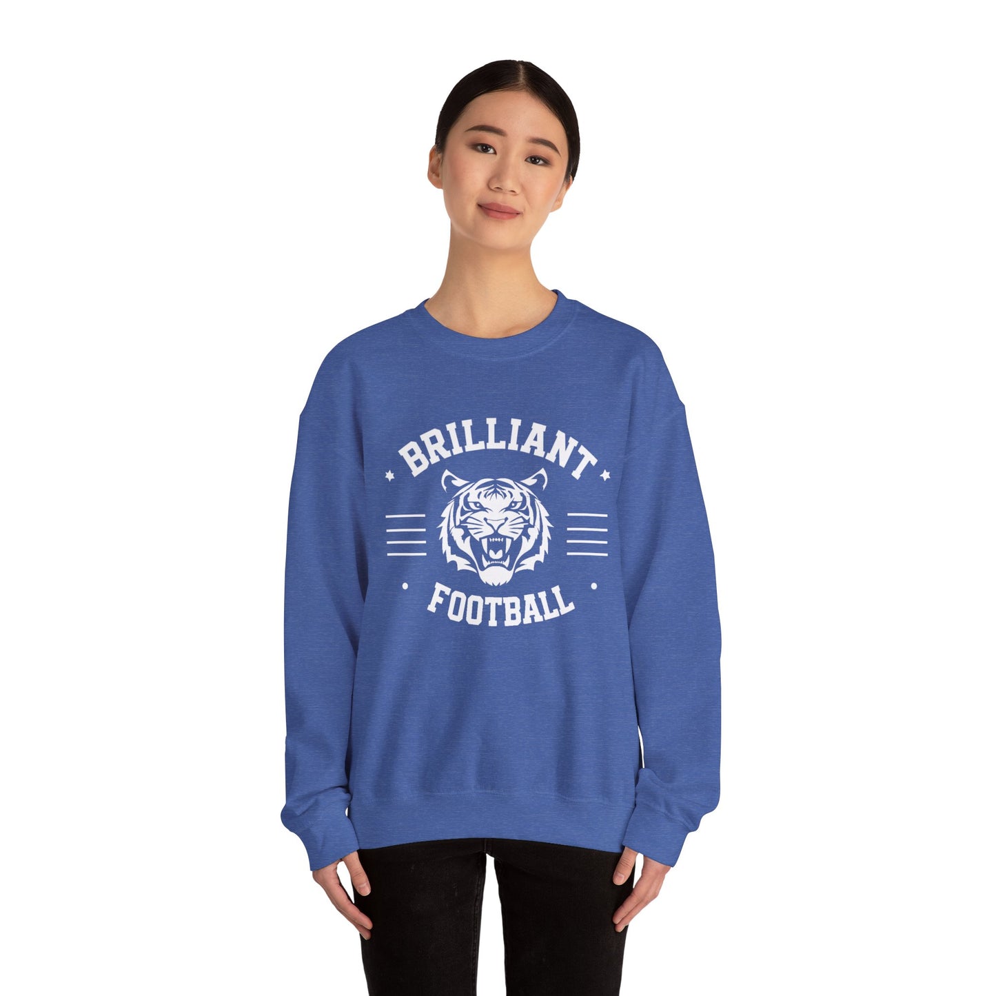 Adult Crewneck Sweatshirt \ Brilliant Tigers Football \ BTF2