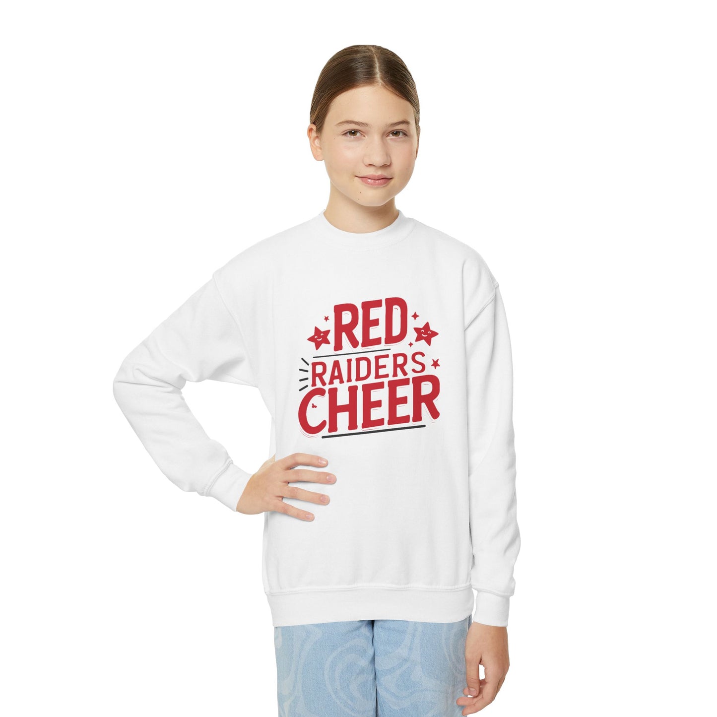 Youth Crewneck Sweatshirt \ Marion County Red Raiders Cheer \ MCC2