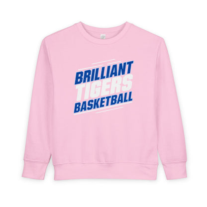 Toddler Crewneck Sweatshirt \ Brilliant Tigers Basketball \ BTBK2