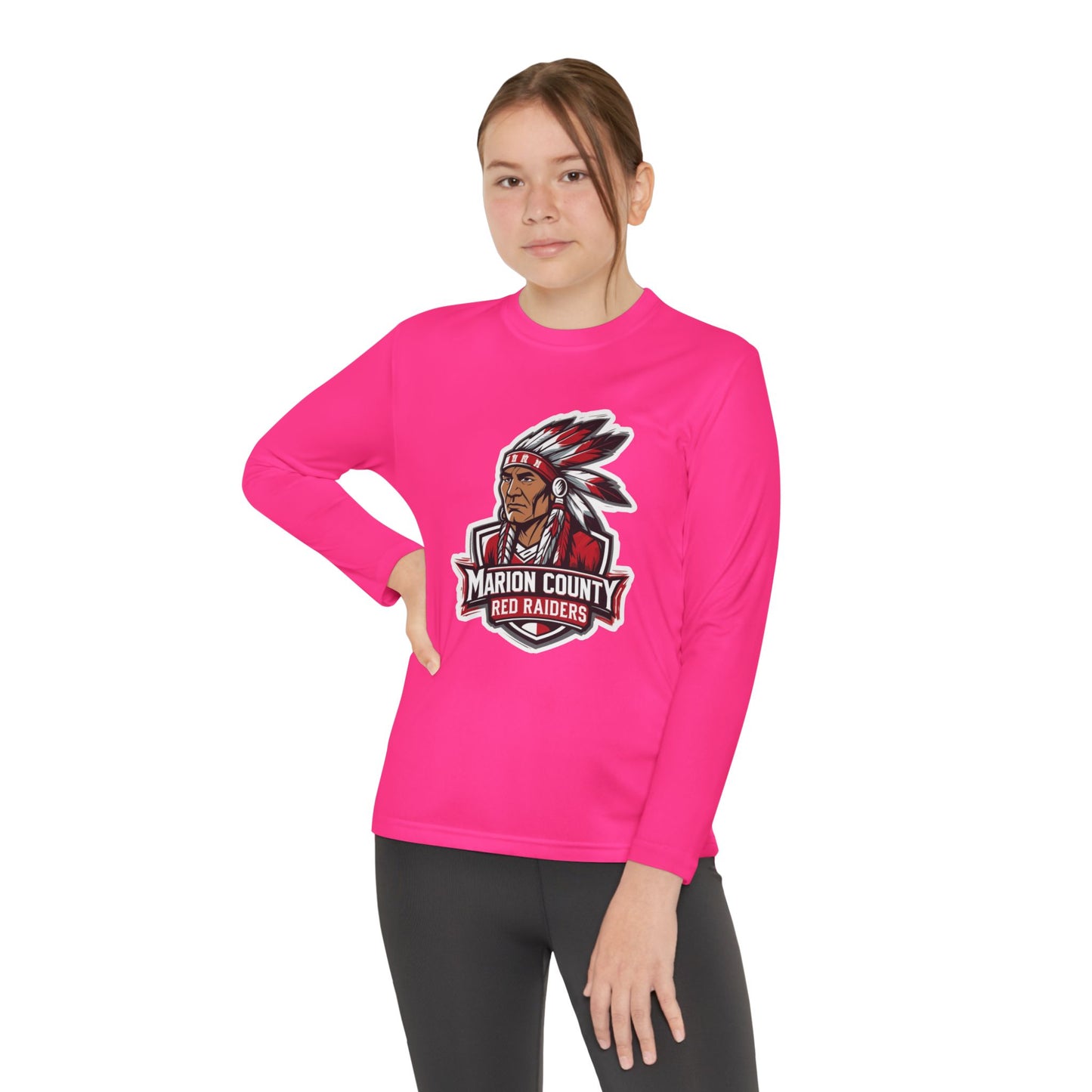 Youth Long Sleeve Tee \ Marion County Red Raiders \ MC2