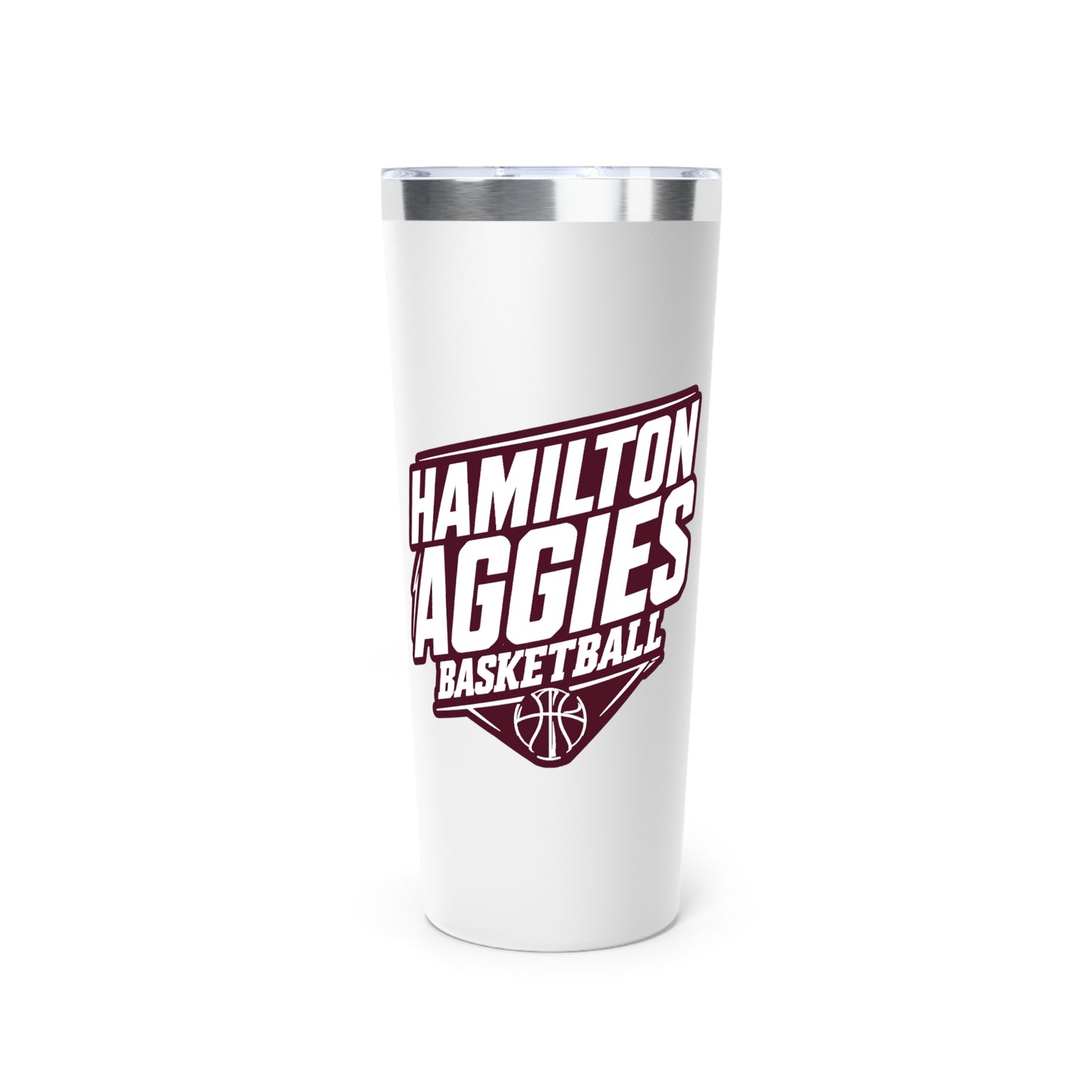 22oz Copper Insulated Tumbler \ Hamilton Aggies Basketball \ HABB2