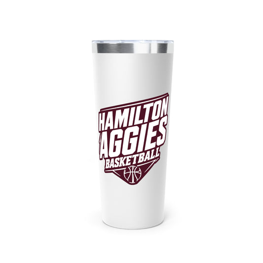 22oz Copper Insulated Tumbler \ Hamilton Aggies Basketball \ HABB2