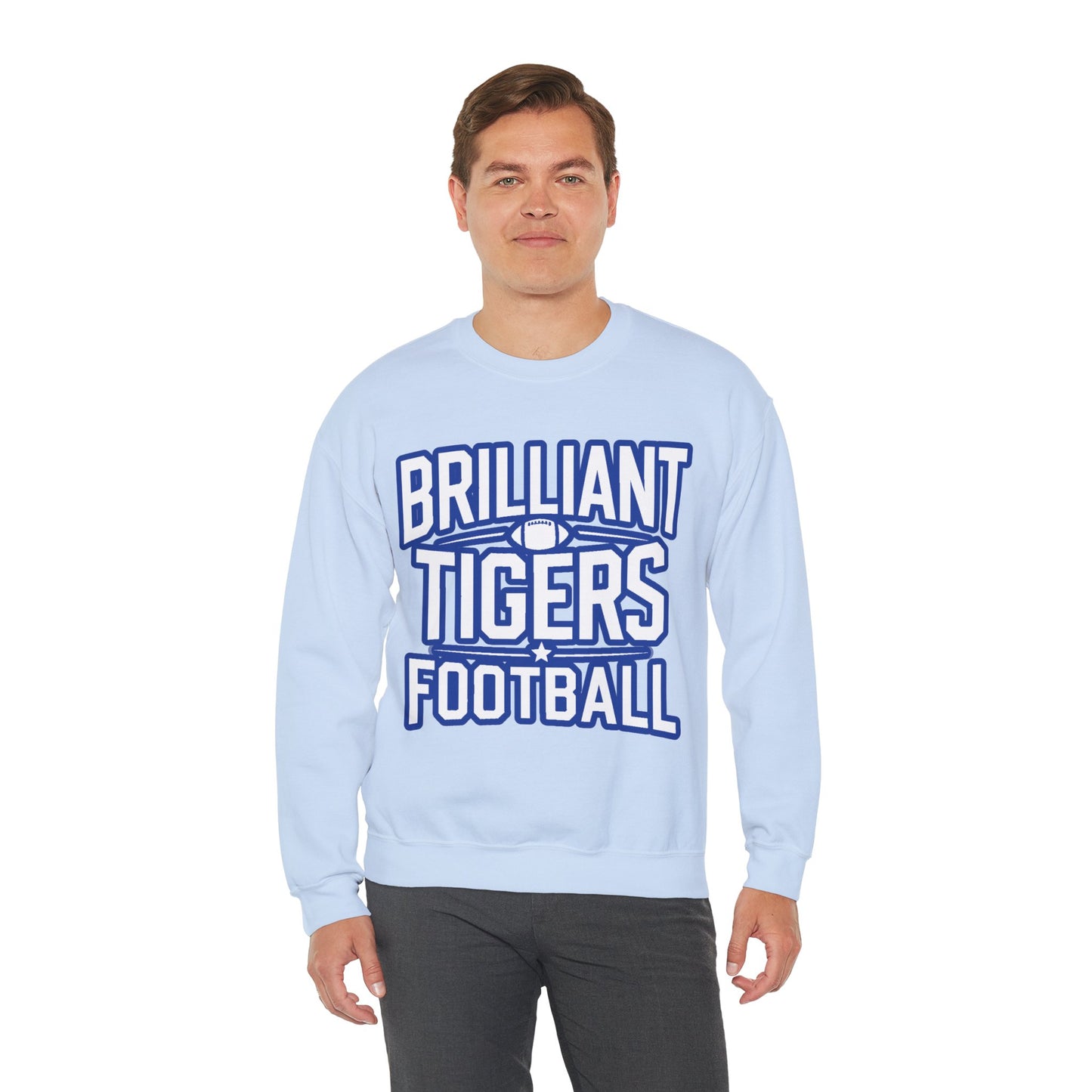 Adult Crewneck Sweatshirt \ Brilliant Tigers Football \ BTF1