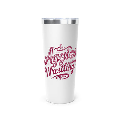 22oz Copper Insulated Tumbler \ Hamilton Aggies Wrestling \ HAWG2