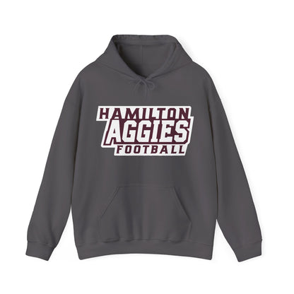 Adult Hoodie Sweatshirt \ Hamilton Aggies Football \ HAF1