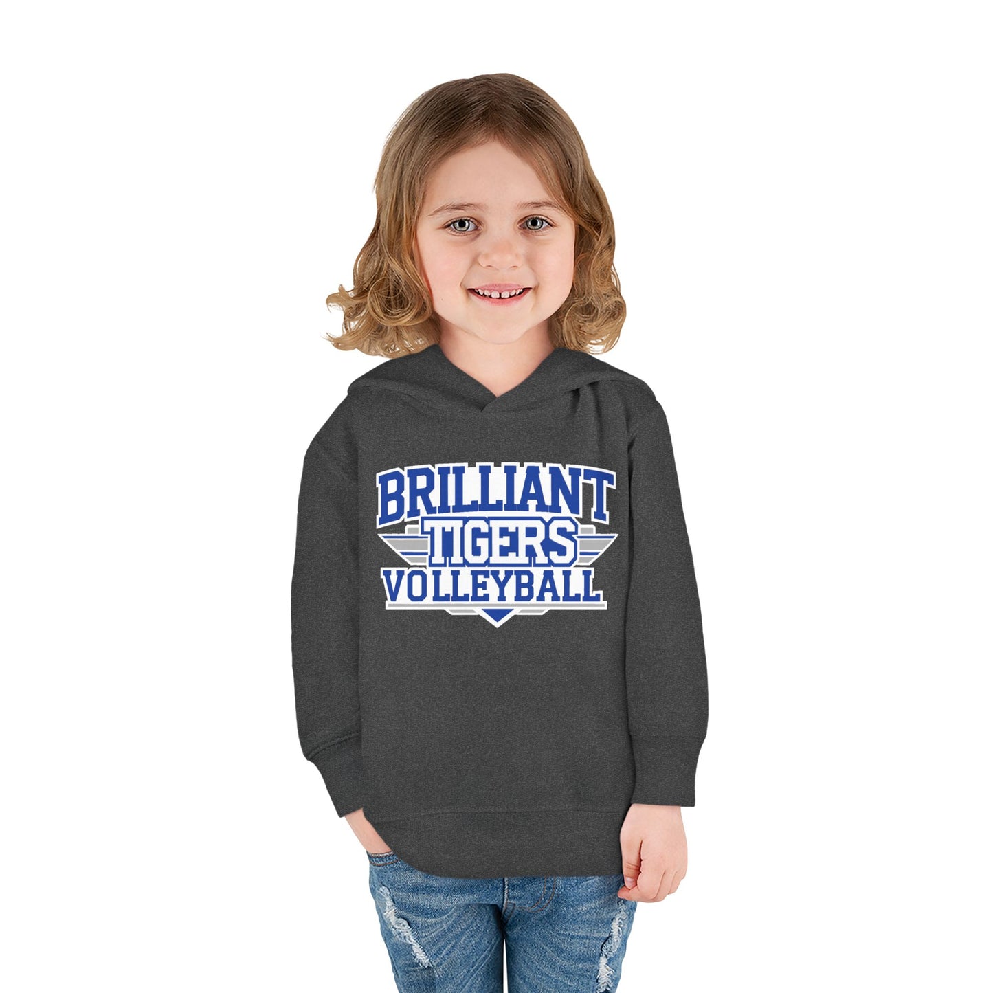 Toddler Hoodie Sweatshirt \ Brilliant Tigers Volleyball \ BTV2