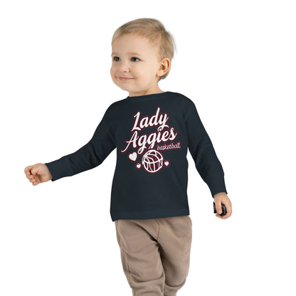 Toddler Long Sleeve Tee \ Hamilton Aggies Basketball \ HABBG2