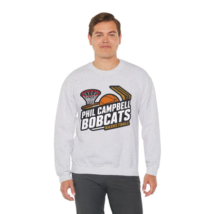 Adult Crewneck Sweatshirt \ Phil Campbell Bobcats Basketball \ PCBBK1