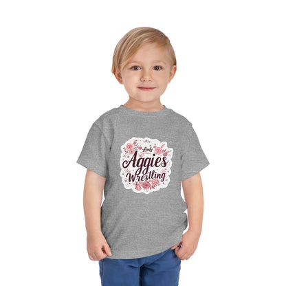 Cute Toddler Wrestling Tee, Kid's Short Sleeve T-Shirt, Perfect for Birthdays, Sports Events, Family Gatherings, Gifts
