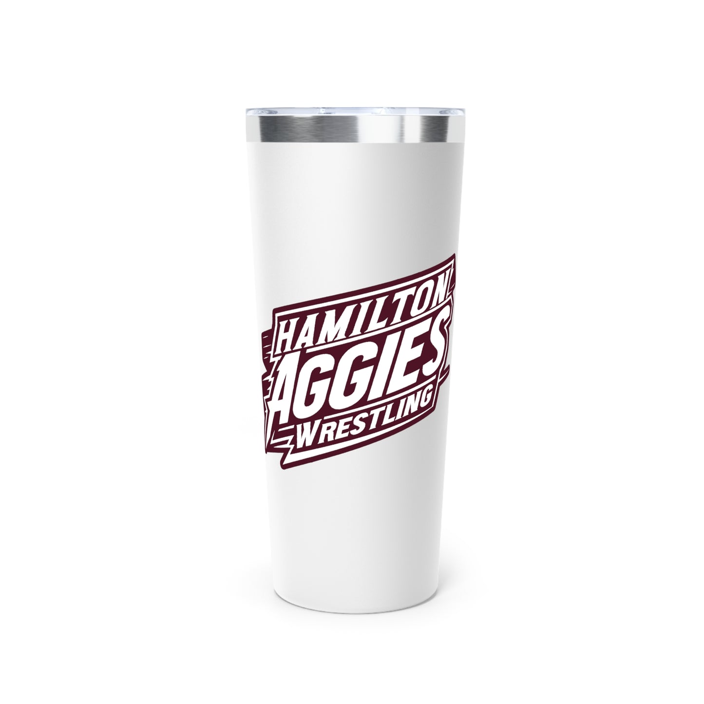 22oz Copper Insulated Tumbler \ Hamilton Aggies Wrestling \ HAW1
