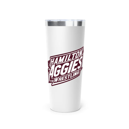 22oz Copper Insulated Tumbler \ Hamilton Aggies Wrestling \ HAW1
