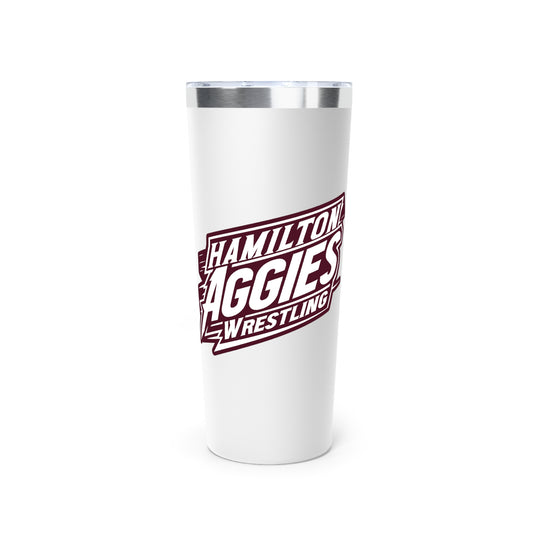22oz Copper Insulated Tumbler \ Hamilton Aggies Wrestling \ HAW1
